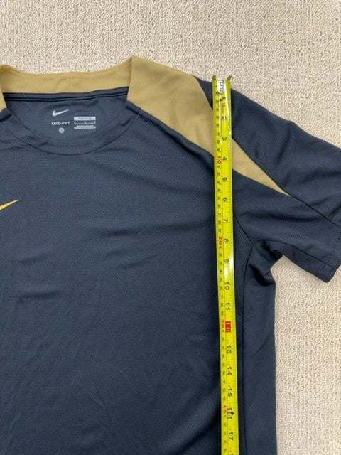 Nike Men's Navy/Gold Dri-FIT Jersey Slim Fit Short Sleeve