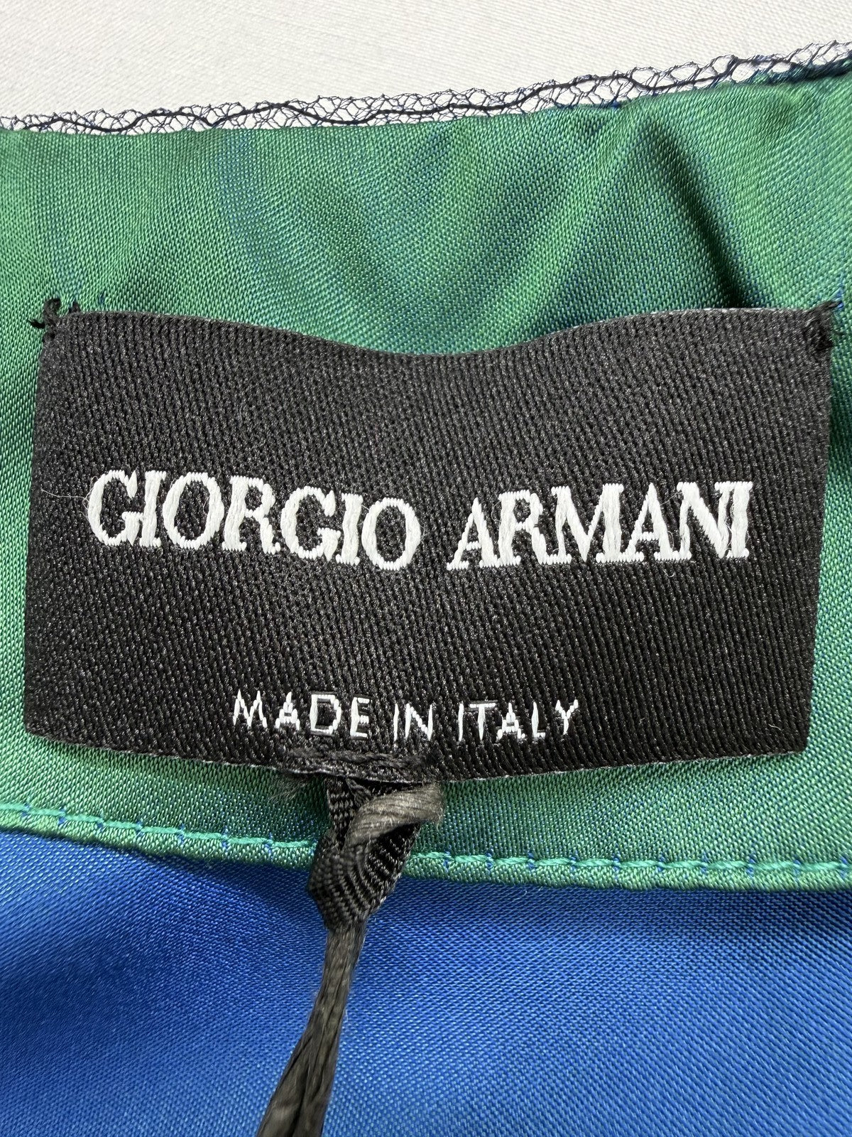 Giorgio Armani Women Green Silk Maxi Dress Size 44