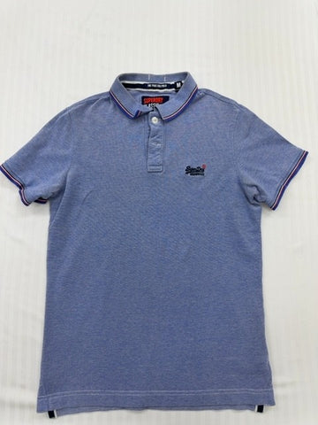 Superdry Poolside Polo M Royal Twist Cotton Pique Relaxed Fit