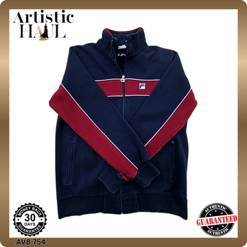 Fila Vintage 90s Retro Track Jacket XXL Navy/Burgundy Full Zip