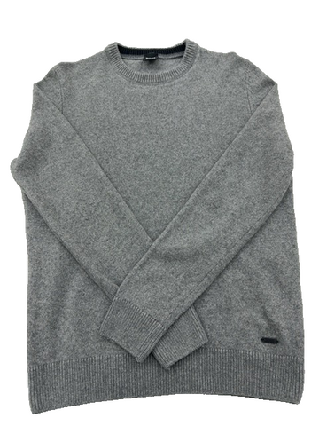 Hugo Boss Gray Crewneck Knit Sweater L Long Sleeve Men's