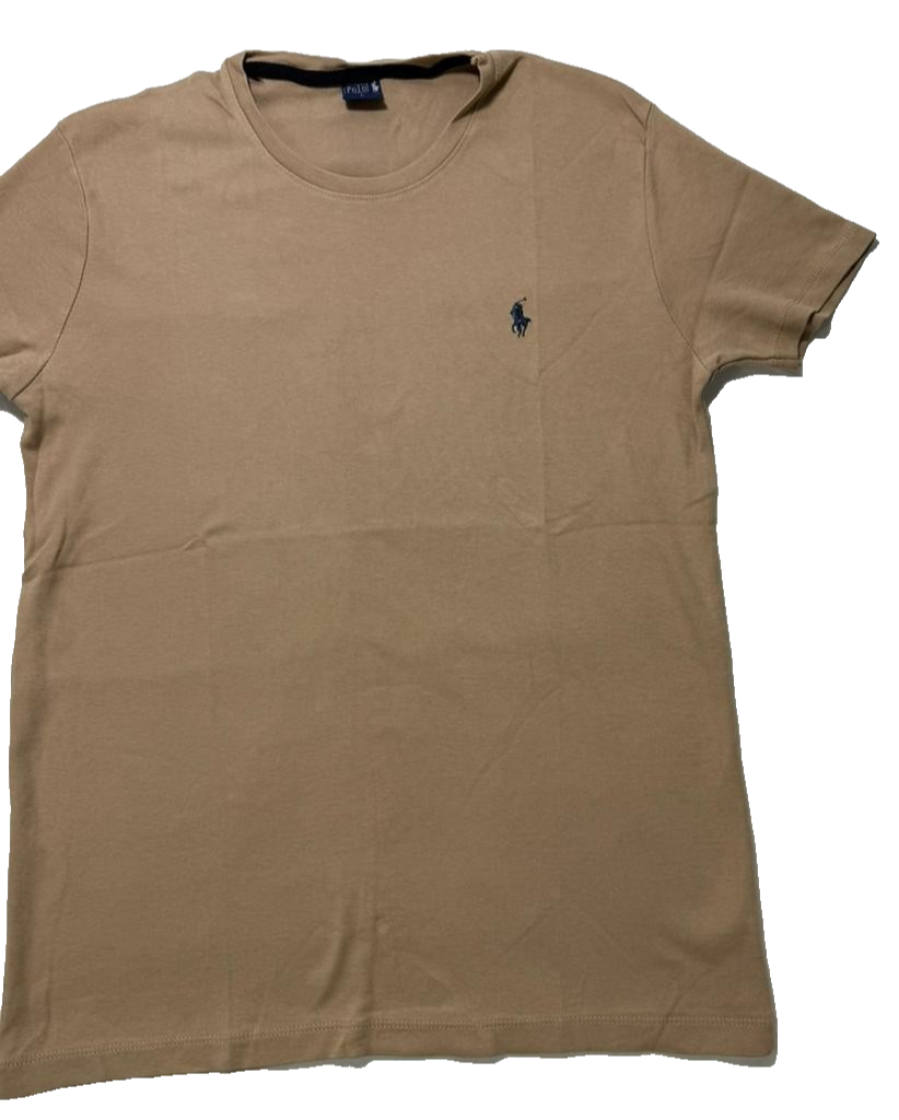 Ralph Lauren Mens Beige Crewneck Tee Size Large