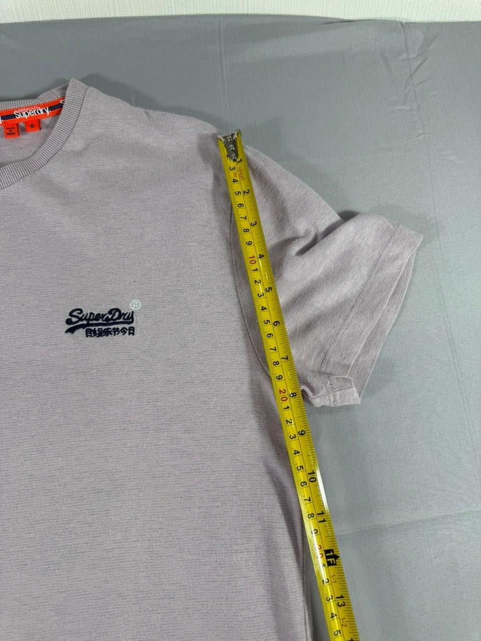 Superdry Men's Small S Gray Short Sleeve T-Shirt Classic Logo Crew Neck