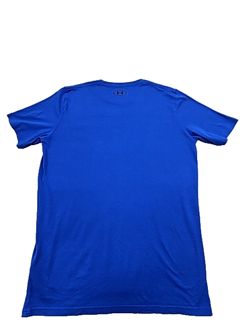 Under Armour Men's Blue Short Sleeve T-Shirt Size M Loose Fit Logo