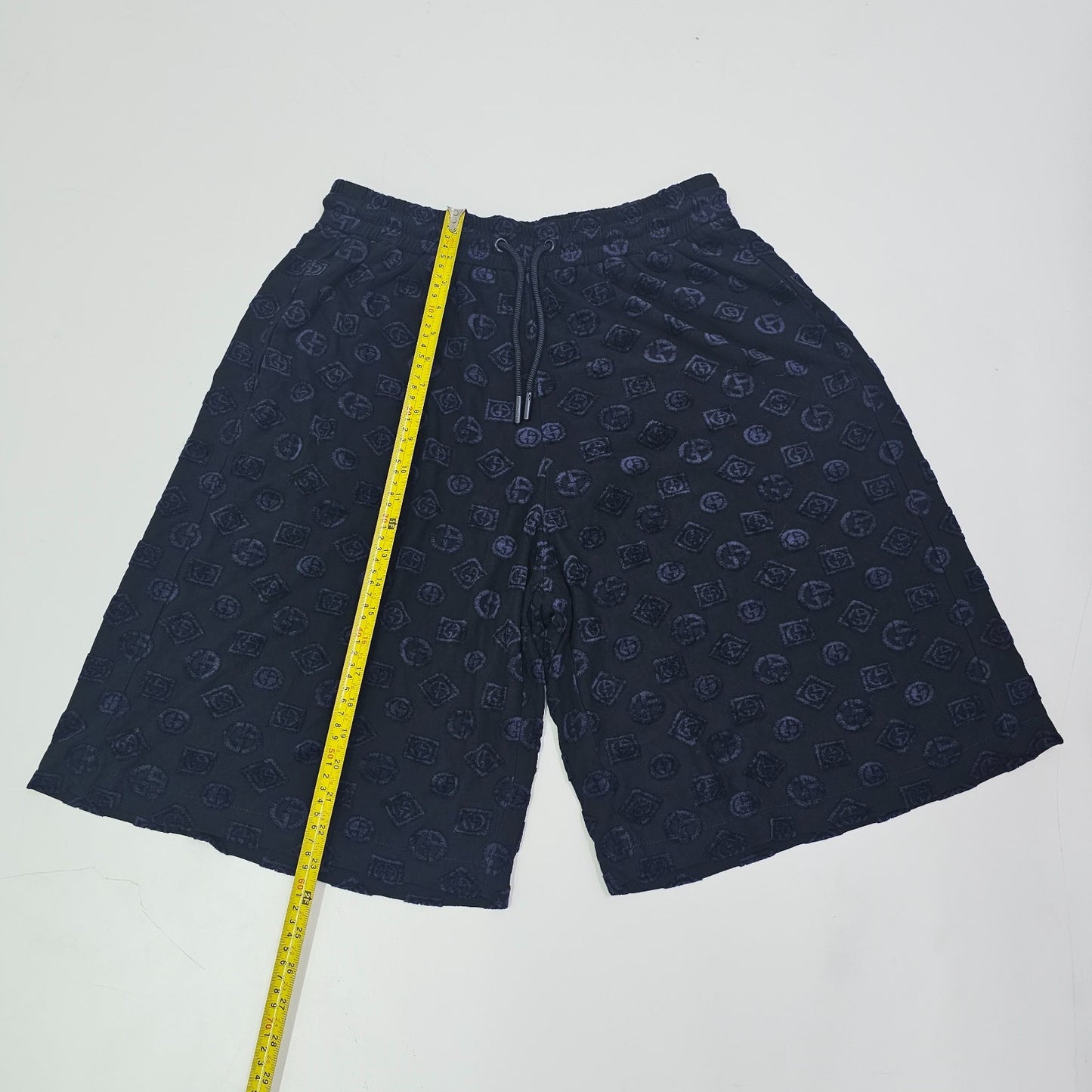 Giorgio Armani Cotton Bermuda Logo Shorts In Black 50 BNWT