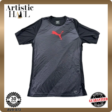 Puma Men's Gray L Training T-Shirt Short Sleeve Crew Neck