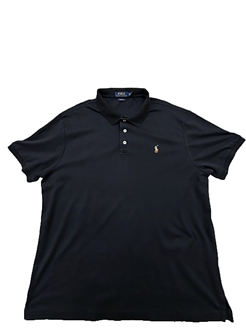 Polo Ralph Lauren Men's Black Slim Fit Polo Shirt XXL Short Sleeve