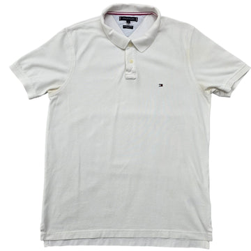 Tommy Hilfiger Men's White Slim Fit Polo Shirt XL Cotton