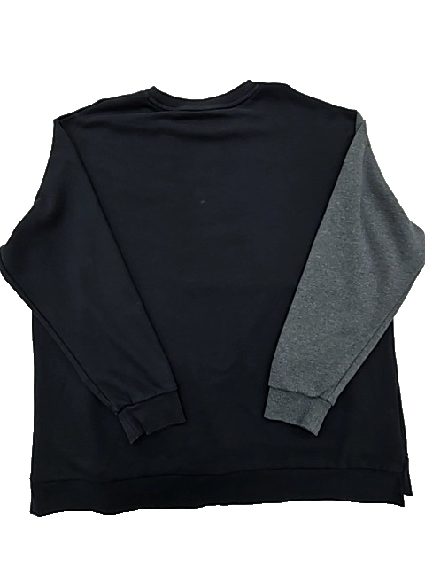 New Balance Men's Color Block Crewneck Sweatshirt XL Gray Black