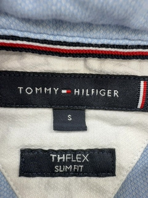 Tommy Hilfiger Men's Blue Flex Slim Fit Long Sleeve Shirt Size S