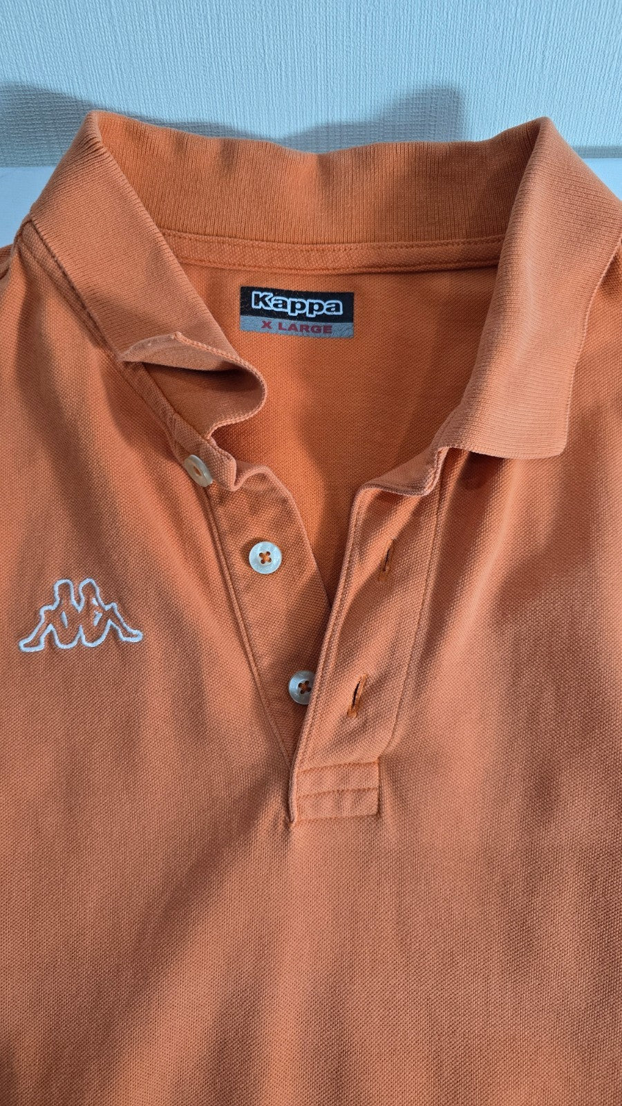 Kappa Men's XL Orange Polo Shirt Short Sleeve Casual Sportswear