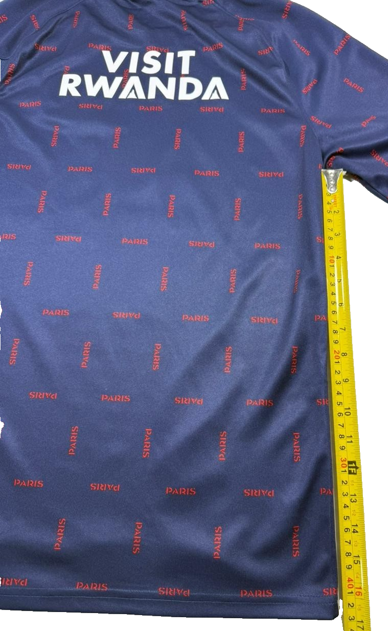 Jordan Men's Psg Paris Saint-Germain Pre-Match Navy Print Shirt Size S