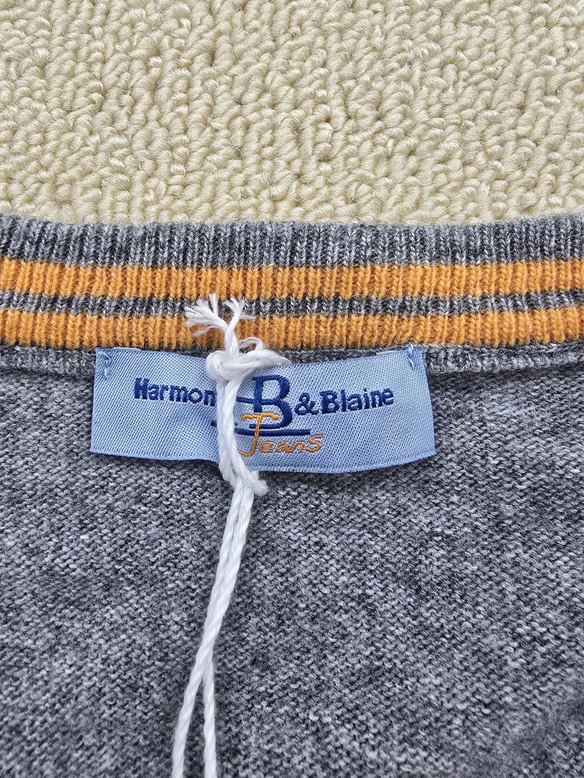 Harmont & Blaine Gray V-Neck Sweater Vest Men's XL Regular Fit