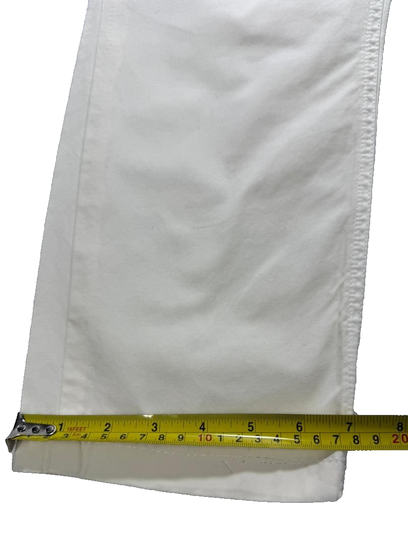 Burberry Men's Off-White Cotton Chino Pants Straight Leg 5-Pocket Casual