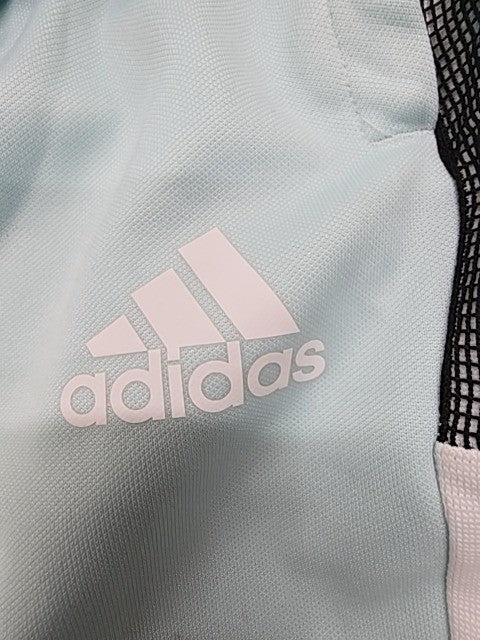 Adidas Boys Primegreen Light Blue Track Pants Size M Elastic Waist Relaxed