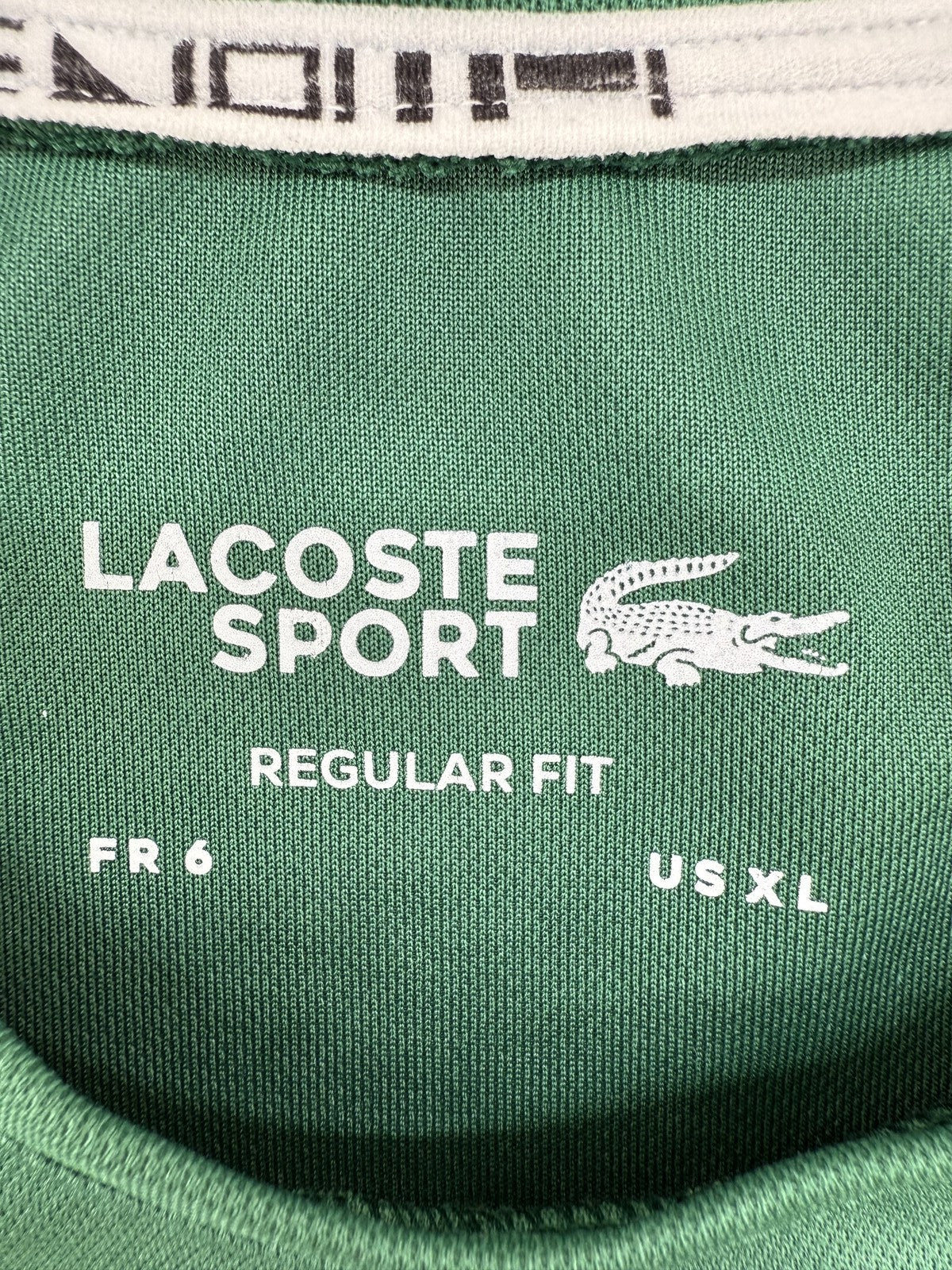 Lacoste Sport Green XL T-Shirt Ultra Dry Croc Logo Short Sleeve