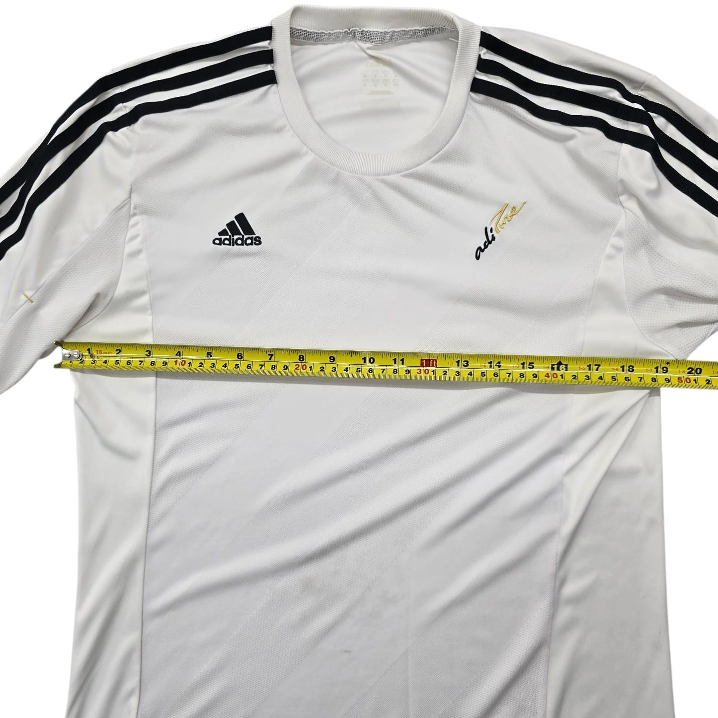 Adidas Men's White Soccer Jersey Short Sleeve Breathable Crew Neck