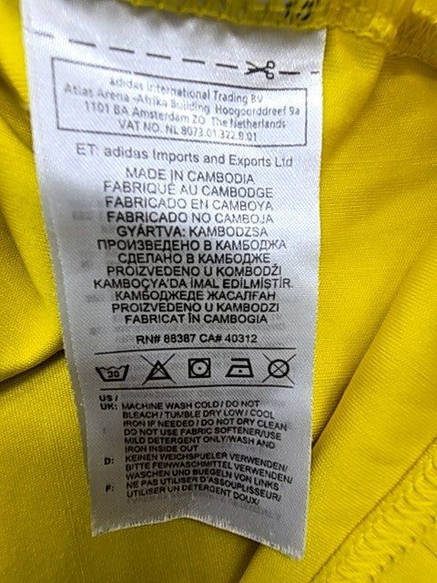 Adidas Men's Yellow VfL Bochum Soccer Jersey S Climacool Short Sleeve