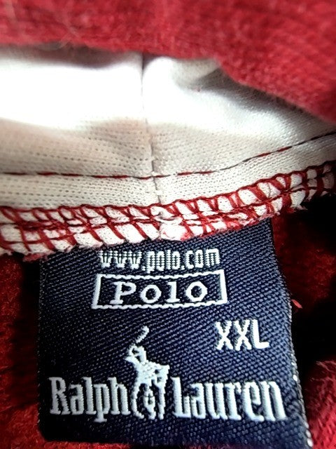 Polo Ralph Lauren Red Fleece Pullover Hoodie XXL Men Embroidered Logo