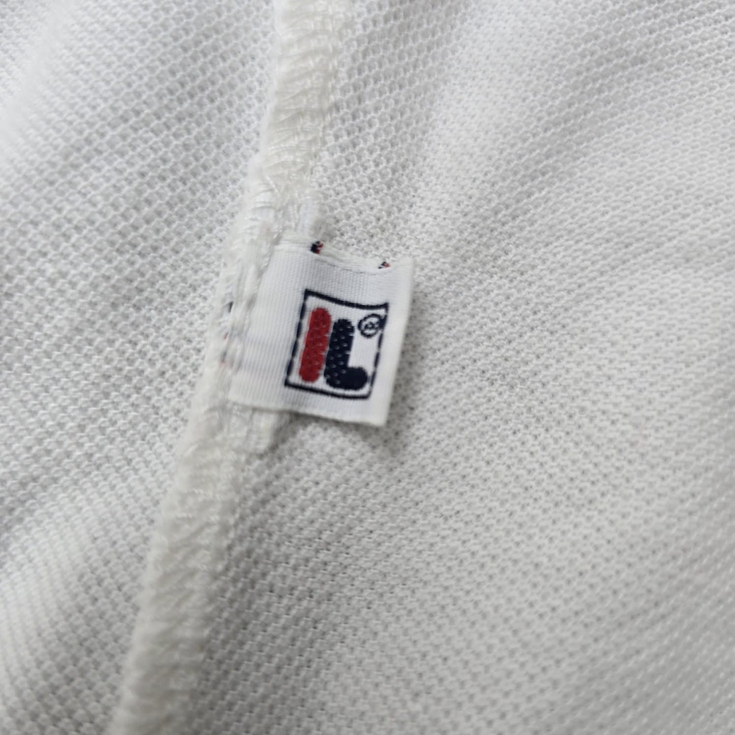 Fila Men's White Polo Shirt XL Short Sleeve Cotton Button