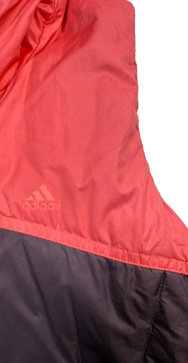 Adidas Women's Pink Purple Puffer Vest Gilet Full Zip Hooded Size M
