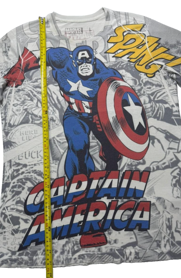 Marvel Captain America Shield Graphic T-Shirt Men's Size L