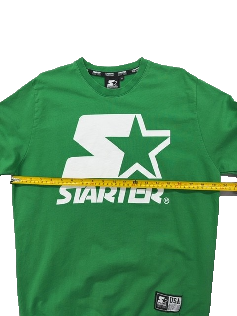 Starter Black Label Green Crewneck Sweatshirt M Italy Cotton Long Sleeve