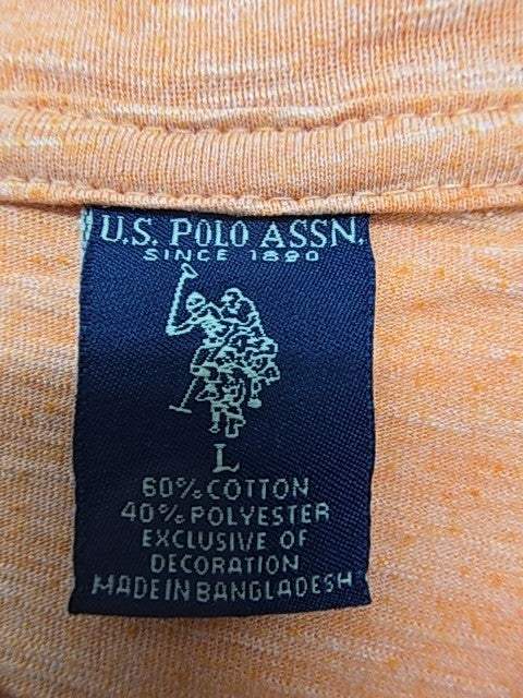U.S. Polo Assn. Men Orange Polo Shirt size L product image 6