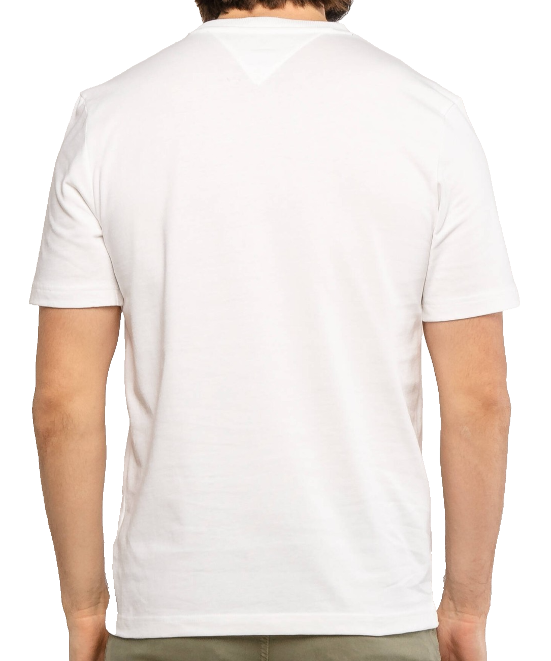Tommy Hilfiger Men's White T-Shirt Size L Embroidered Logo Mcmlxxxv Casual Tee