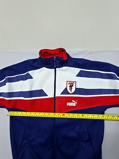Puma Men's XS Navy Retro Color Block Full Zip Track Jacket