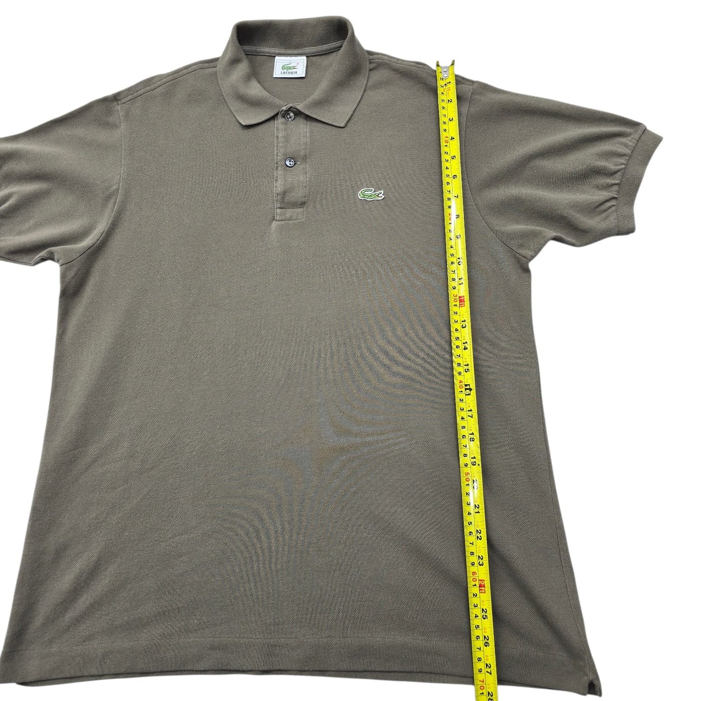 Lacoste Men's Olive Green Classic Pique Polo Size 5