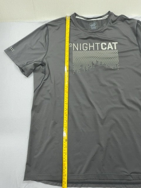 Puma Nightcat Women's XL Gray Running T-Shirt Reflective Graphic