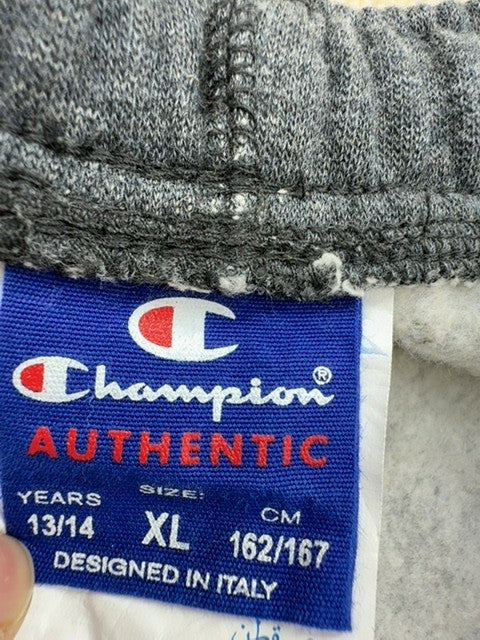 Champion Men's XL Grey Fleece Sweatpants Tapered Drawstring Logo
