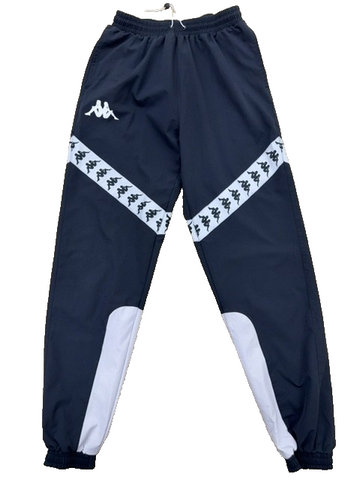 Kappa Men's Navy Blue Track Joggers Small Logo Tape Tapered