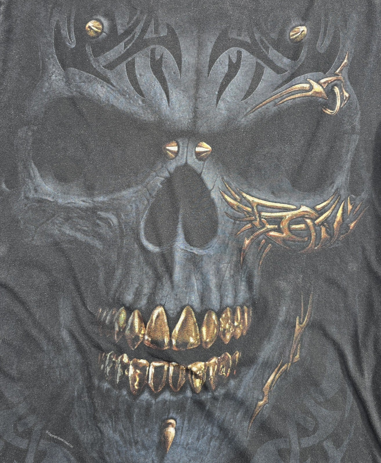 Spiral Direct Men's Black Skull Gothic T-Shirt Size L Cotton