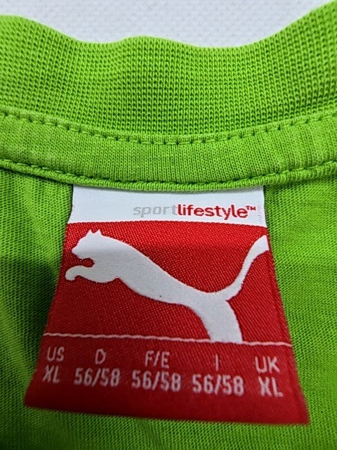 Puma Men's XL Green Cotton Short Sleeve Crewneck T-Shirt Sport Lifestyle