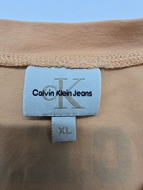 Calvin Klein Jeans Men Beige T-Shirt size XL product image 3