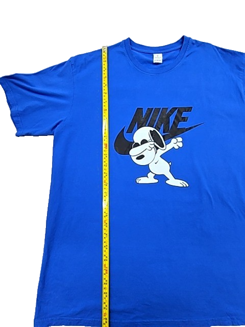 Nike Snoopy Peanuts Blue T-Shirt 2XL Short Sleeve Embroidered