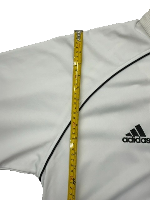 Adidas Men's White Track Jacket Size M Zipper Activewear