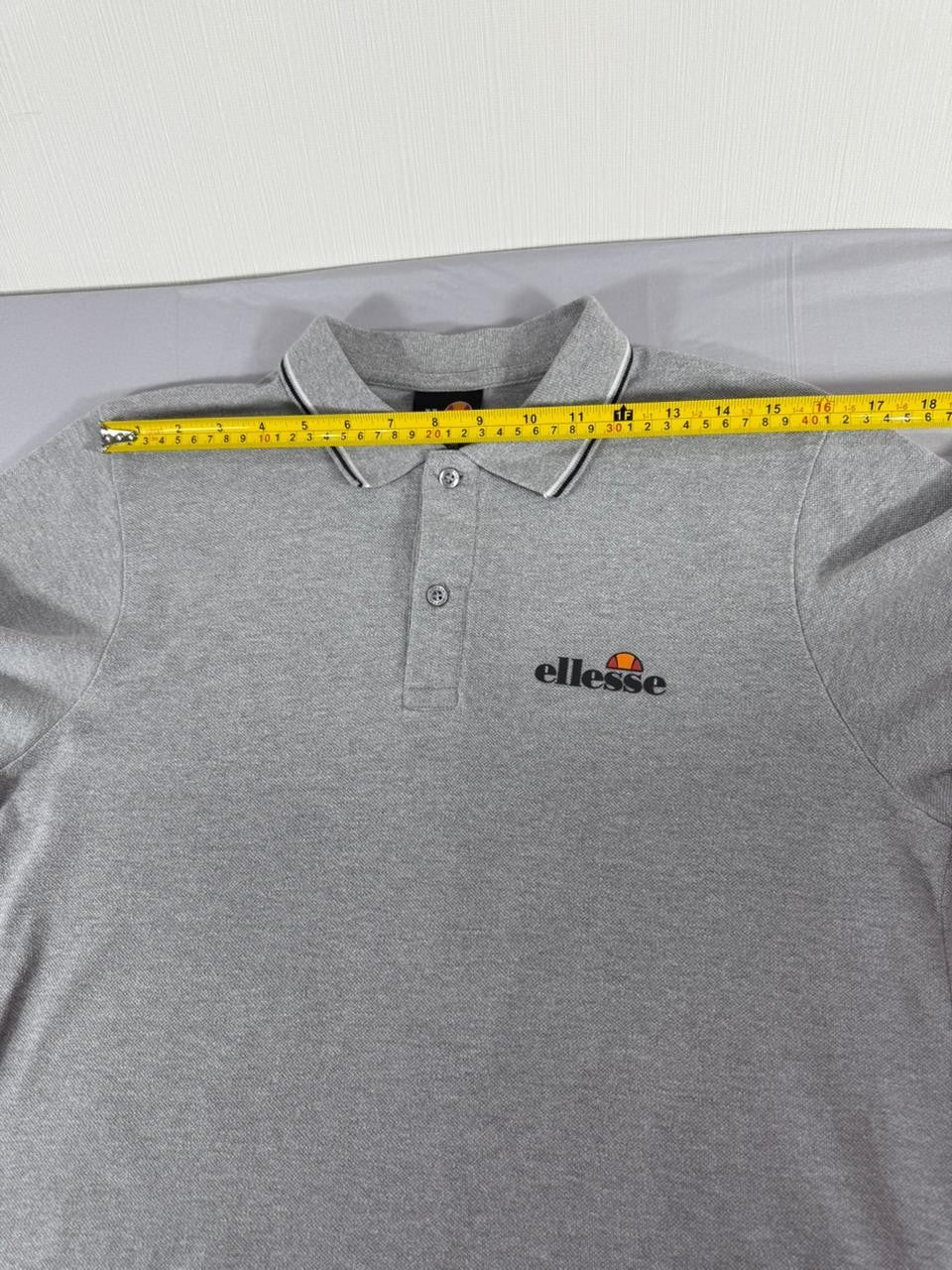 Ellesse Classic Men's Polo Shirt Gray Size M Short Sleeve
