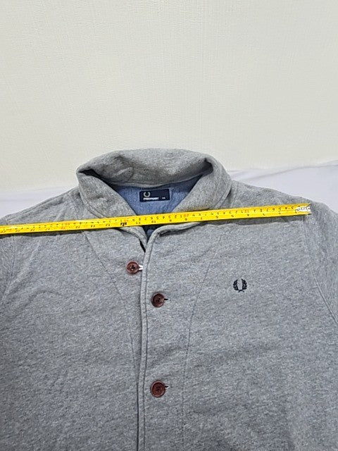 Fred Perry Men's Steel Marl Tipped Hooded Sweatshirt XXL