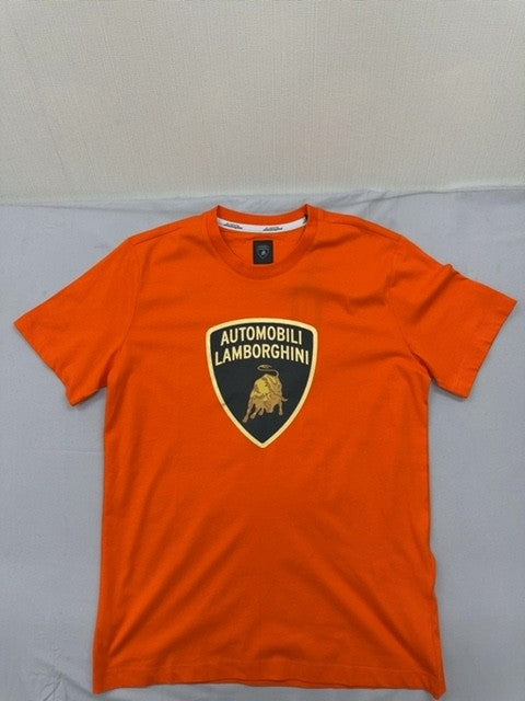 Automobili Lamborghini Orange Men's Short Sleeve Cotton T-Shirt L