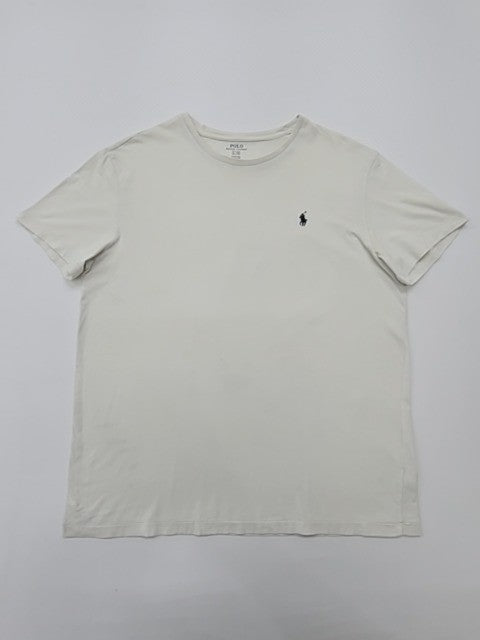 Polo Ralph Lauren Youth White T-Shirt – Size L, Logo, Crew Neck