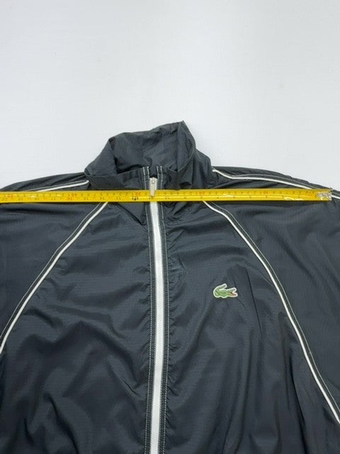 Lacoste Boys Gray Track Jacket Nylon Full Zip Size 4/180 Lightweight