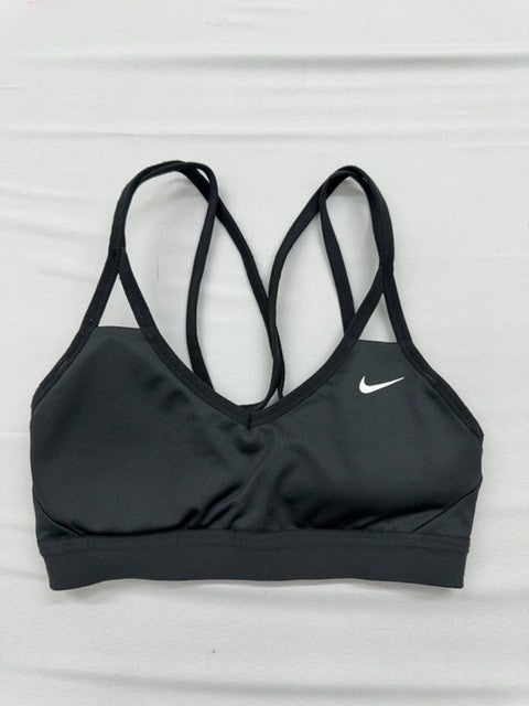 Nike Women's Black Swoosh Sports Bra Size S Padded Dri-FIT Racerback
