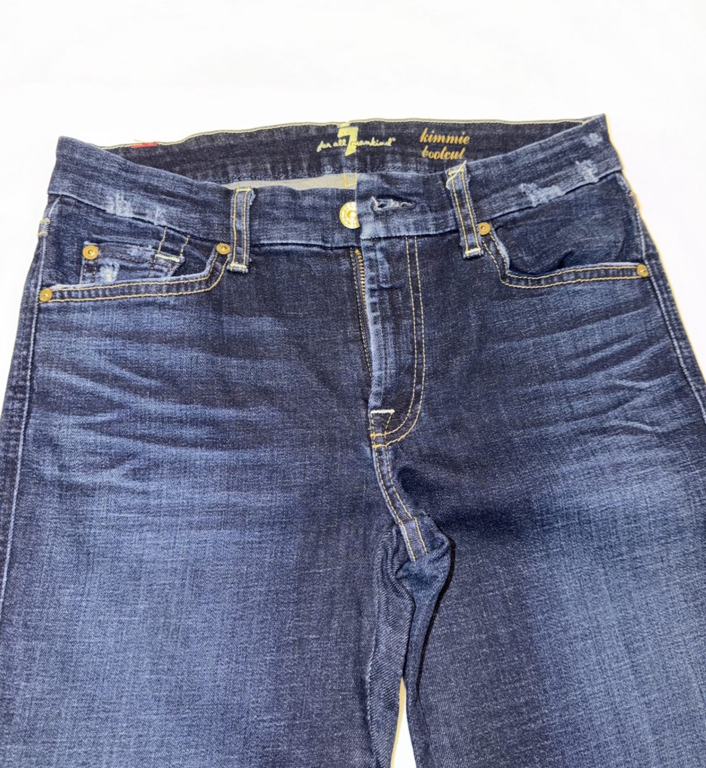 7 For All Mankind Kimmie Bootcut Jeans Women Dark Blue Size 29