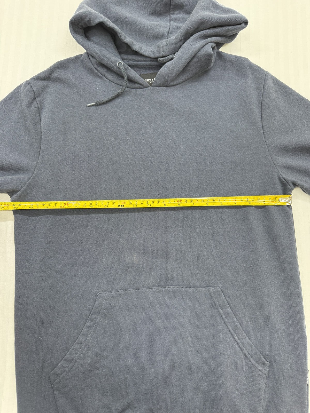 Only & Sons Charcoal Gray Fleece Hoodie M EU Men's Casual