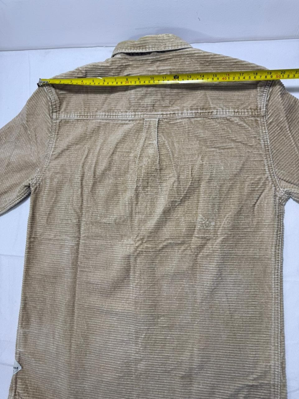 Quiksilver Men's Tan Corduroy Button-Up Shirt Long Sleeve Casual Size M