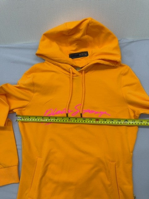 Plein Sport Orange Flu Hoodie S Long Sleeve Unisex NWT