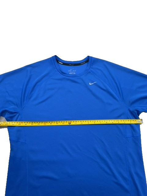 Nike Men's Blue Dri-FIT Short Sleeve Running T-Shirt Crewneck Size L